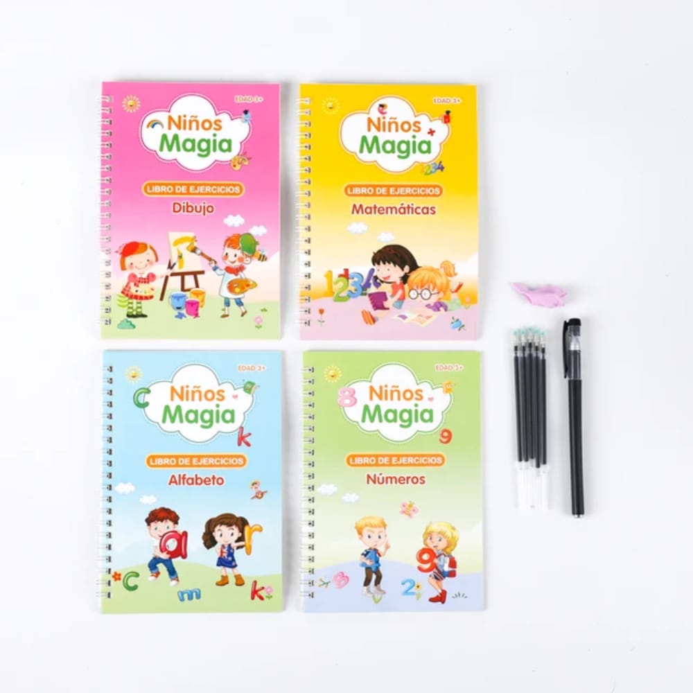 SÚPER PACK DE LIBROS MÁGICOS DE CALIGRAFÍA PARA NIÑOS